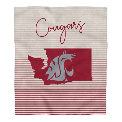 NCAA Washington State Cougars Ultra Fleece State Stripe Blanket