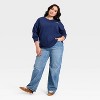 Women's Holiday French Terry Rib-Knit Sweatshirt - Ava & Viv™ - 3 of 3