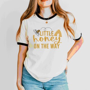 Simply Sage Market Little Honey On The Way Ringer Tee - 1 of 4