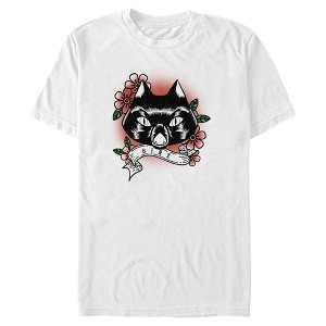 Men's Disney Hocus Pocus Binx Flower Tattoo T-Shirt - 1 of 4