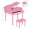 Best Choice Products Kids Classic 30-Key Mini Piano w/ Lid, Bench, Folding Music Rack, Song Book, Stickers - 2 of 4