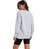 ATHLECHIC Women's Crew Neck Long Sleeve Hoodless Oversized Pullover Trendy Tunic Tops Sweatshirt - 4 of 4
