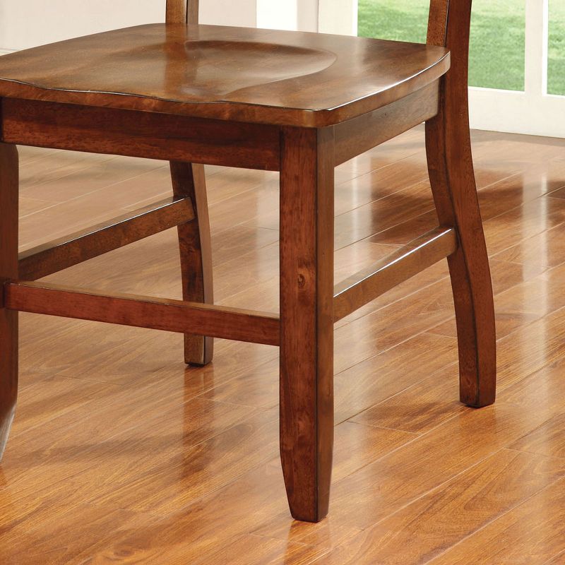 Set of 2 Crayton&#160;Traditional Wooden Side Chairs Dark Oak - HOMES: Inside + Out, 4 of 5