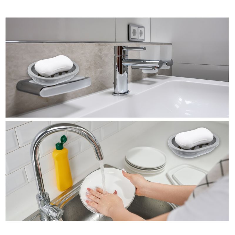 Unique Bargains Home Plastic Bathroom Kitchen Soap Dish, 2 of 7