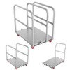 2in1 Steel Panel Truck Cart, Flatbed Cart Heavy Duty Drywall Cart Lumber Cart with 4 Swivel Casters, 1Front and 4 Side Handrails, 2000 lbs Capacity - 2 of 4