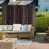 MAYEERTY 6 Panel Room Divider Privacy Folding Screen Wood - 2 of 4