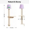 Mewoofun Pet Tower 2 In 1 Wall Mounted Cat Tree Cat Scratcher, Cat Window Perch Hammock with Climbing Steps, Multicolored, 14.5"*13.5"*35.6" - 3 of 4