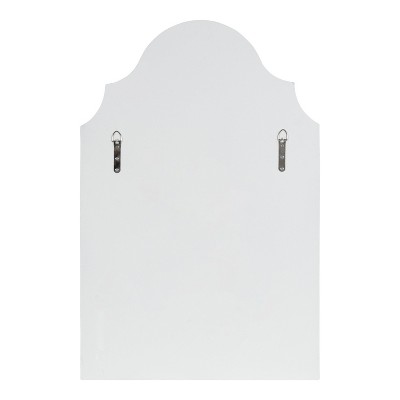 Leanna Coastal Arched Wall Mirror with Scalloped Edges, 20x30, White