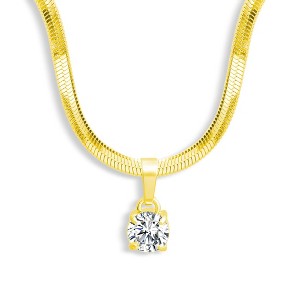 EVRY JEWELS WATERPROOF Gold or Silver Plated Stainless Steel Eternal Light Necklace - 1 of 3
