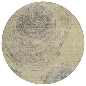 Beige Taupe And Gray Abstract Washable Indoor Outdoor Area Rug - 1 of 4