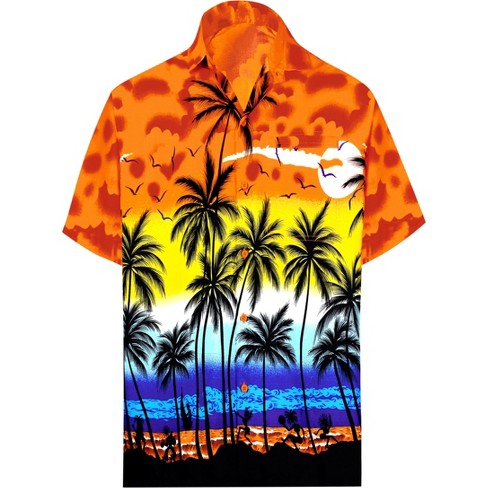 ZIIQLPP Mens Hawaiian Shirts - Short Sleeve Button Down Casual Tropical Beach Shirts