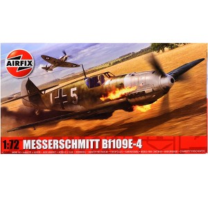 Level 1 Model Kit Messerschmitt Bf109E-4 Fighter Aircraft 1/72 Plastic Model Kit by Airfix - 1 of 4