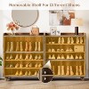 Tribesigns Wood Shoe Storage Cabinet with Sliding Doors, Modern Shoe Organizer with Adjustable Shelves for Hallway, Entryway, Living Room - 4 of 4