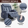 Rocking Recliner Chair with Massage, Nursery Rocker 360° Swivel Glider Lazy Boy Lounge Sofa Seat for Adults with 2 Cup Holders for Living Room - 3 of 4