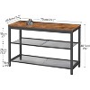 3-in-1 Industrial Storage Bench: Seat, Display & Organizer - 3-Tier Mesh Shoe Rack for Entryway, Living Room or Hallway - 3 of 4
