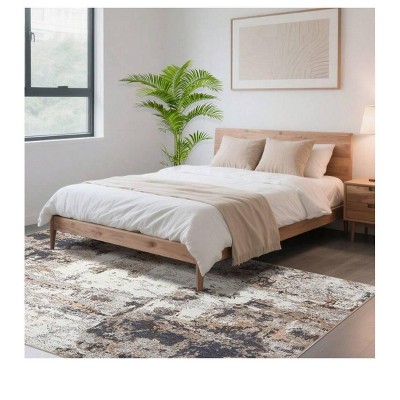 Blue-2*6 feet  Modern Area Rug Machine Washable Abstract Floor Cover Non Shedding Low Pile Ultra Thin Stain Resistant Soft Accent Carpet For Bedroom