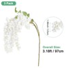 Unique Bargains Silk Durable UV-resistant Artificial Plant 3 Pcs - 3 of 4