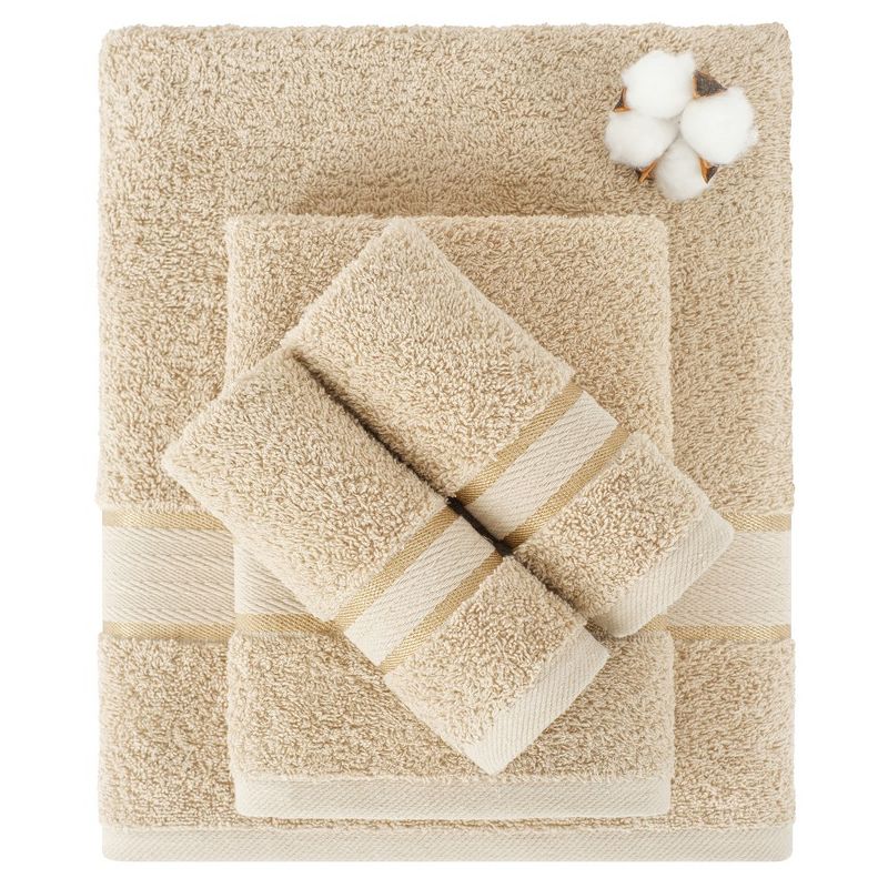 American Soft Linen 6 Piece Towel Set, 100% Cotton Towels for Bathroom, Dorlion Collection, 3 of 5