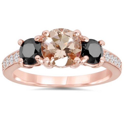 Pompeii3 1 1/2ct Pink Sapphire & Diamond Wedding Ring 14k Rose Gold : Target