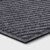 Absorbing Embossed Modern Lines Doormat Gray - Room Essentials™ - image 3 of 4