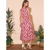 INSPIRE CHIC Women's Summer Sleeveless Beach Boho Vintage Floral Flowy Sundress with Pocket - 4 of 4