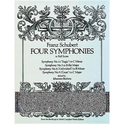 Four Symphonies In Full Score Dover Music Scores By Franz Schubert Paperback Target