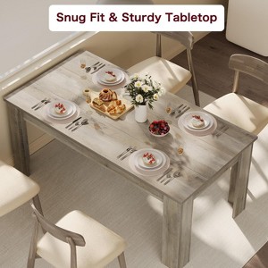 63" Dining Table for 4-6, Wood Dining Room Table, Farmhouse Dinette for 4, Rectangular Kitchen Table for Kitchen & Dining, Small Space - 1 of 4