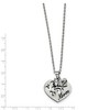 Black Bow Jewelry Stainless Steel Mom My Friend Heart Necklace with CZ - 24 Inch - 2 of 4