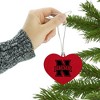 Northwestern Oklahoma State Secondary Heart Love Wood Christmas Tree Holiday Ornament - 3 of 3