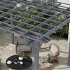 Resenkos Patio Garden Pergola, Pergola Canopy,12' x 10' Wooden Pergola, Outdoor Grape Gazebo for Garden, Patio, Backyard, Deck, Gray - 4 of 4