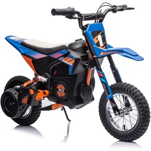 24V 7ah Kids Ride on Motorcycle,13.6MPH Fast Speed Electric Battery-Powered Off-Road Motocross with 250W Strong Motor,Disc Brake - 1 of 4