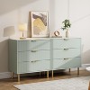 Drawer Dresser for Bedroom, Large Nightstand Chest of Drawers, Modern Wood Storage Dresser Organizer with Gold Metal Handles - 3 of 4