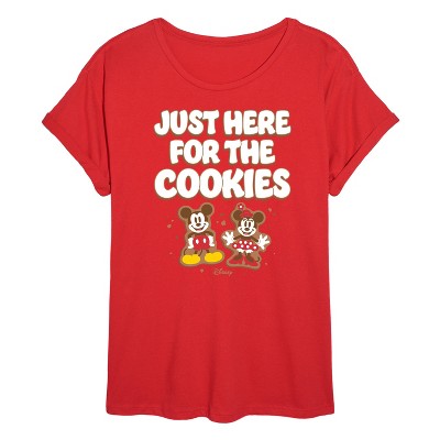 Women's - Disney - Just Here For The Cookies Oversized Graphic T-Shirt