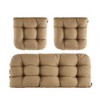 Outdoor Chair Cushions,3 Piece Loveseat Outdoor Cushions Set,Tufted/Wicker Patio Cushion for Patio Furniture All Weather,44"x19"x5" - 2 of 4