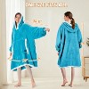 Catalonia Woman Fleece Plush Blanket Hoodie Sweatshirt, Fuzzy Warm Cozy Soft Wearable Blanket Pullover with Giant Pocket, Wife Women Christmas Gift - 2 of 4