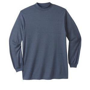 KingSize Men's Big & Tall Mock Turtleneck Long-Sleeve Cotton Tee - 1 of 4