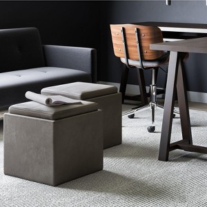 NicBex Linen Storage Ottoman Bench,Upholstered Storage Ottoman with Flip Over Serving Tray,Modern Storage Bench for Living Room,Bedroom - 1 of 4