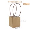 Unique Bargains Square Floral Bouquet Bag with Handle for Birthday Wedding Christmas Yellowish Brown 10 Pcs - 2 of 4