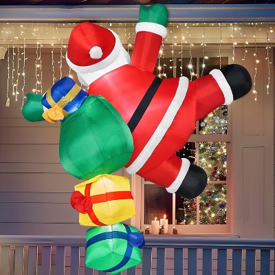 Paaaawaters 6 FT Christmas Inflatable Santa with Gift Bag, Blow Up Xmas Inflatable Decorations