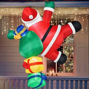 Paaaawaters 6 FT Christmas Inflatable Santa with Gift Bag, Blow Up Xmas Inflatable Decorations - 1 of 4
