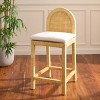 Tojo Cane Roundback Countr Stool - BST6507A - Natural/White - Safavieh - 3 of 4