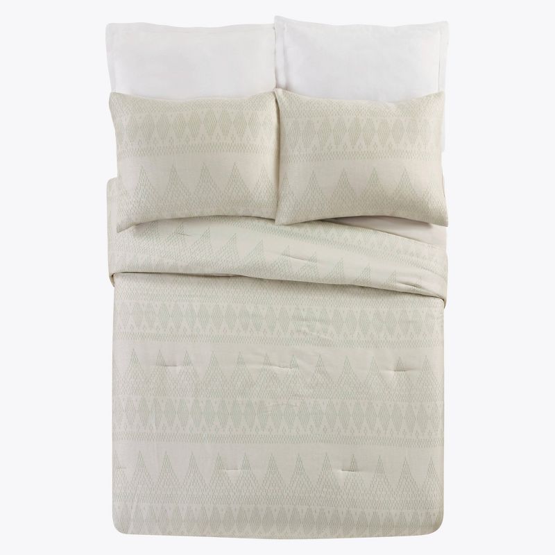 Ayesha Curry 3pc Woven Diamonds Duvet Set Taupe, 2 of 6
