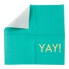 Blue Panda 50 Pack Teal Paper Napkins with Gold Foil YAY for Party Supplies, 3-Ply, 5x5 In - 4 of 4