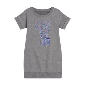 Girls' - Hey Arnold! - 3D Arnold Graphic Short Sleeve Fleece Dress - 1 of 4
