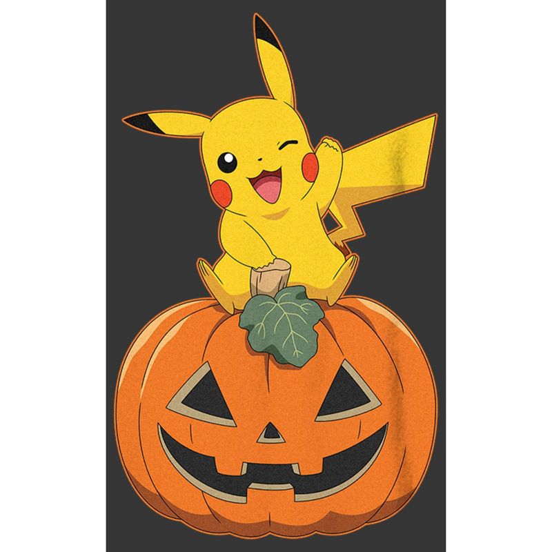 Boy's Pokemon Halloween Pikachu Jack-O'-Lantern T-Shirt, 2 of 6