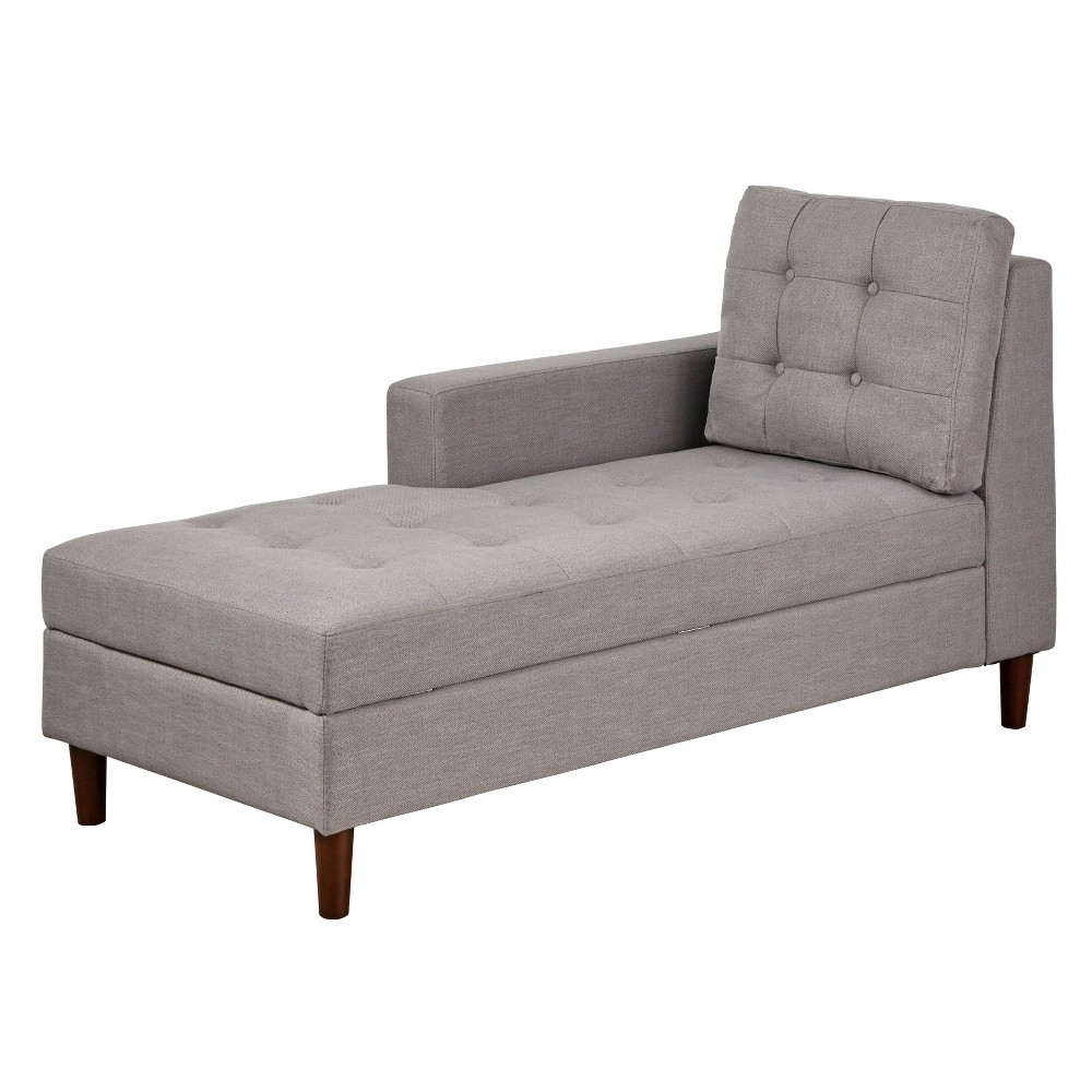 Photos - Chair Sabrina Storage Chaise Gray - Buylateral