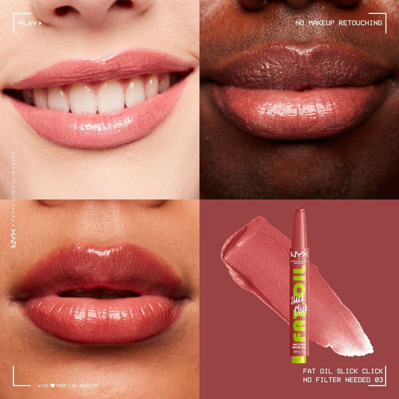 NYX Professional Makeup Fat Oil Slick Click Tinted Lip Balm - 0.07oz, 3 of 14