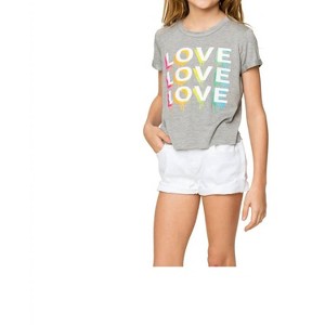 Girl Cropped Love Tee - Malibu Sugar - 1 of 2