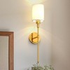 DORESshop 7 in. 1-Light Gold Wall Sconces, RGBCW Color Changing, Timer, for Living Room (2-Pack) - 3 of 4