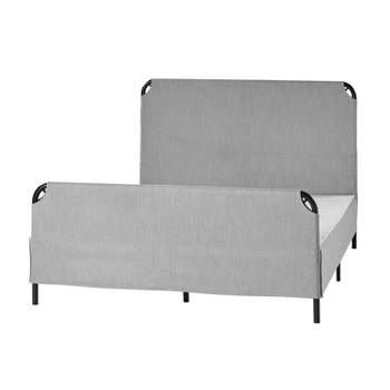 Dennis 2 Piece Contemporary Bedroom Set With Bed Skirt Metal Bed Frame |ARTFUL LIVING DESIGN